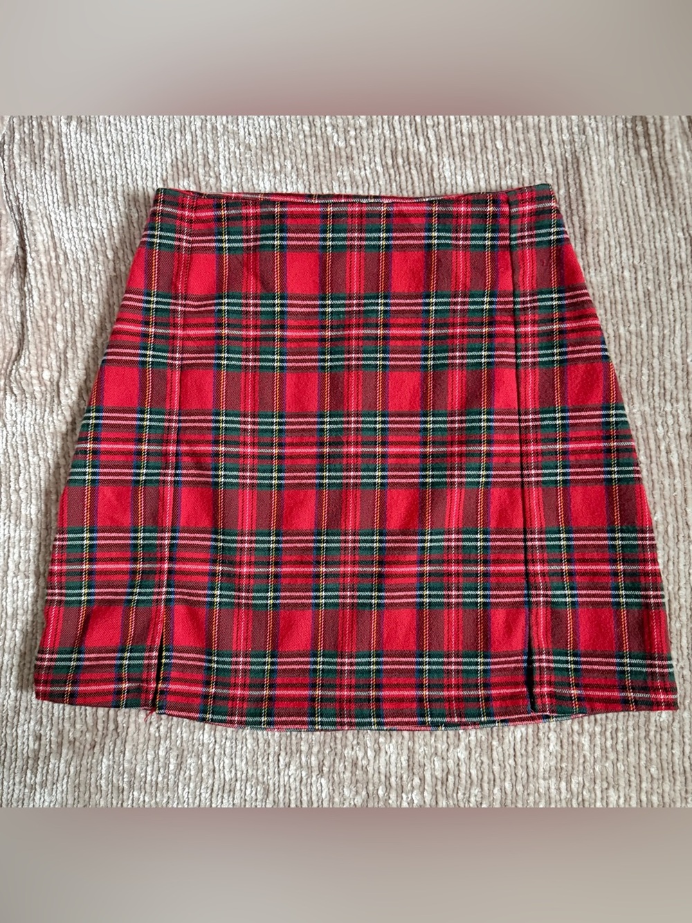 Brandy Melville John Galt Red Plaid Cara Mini Skirt - One Size